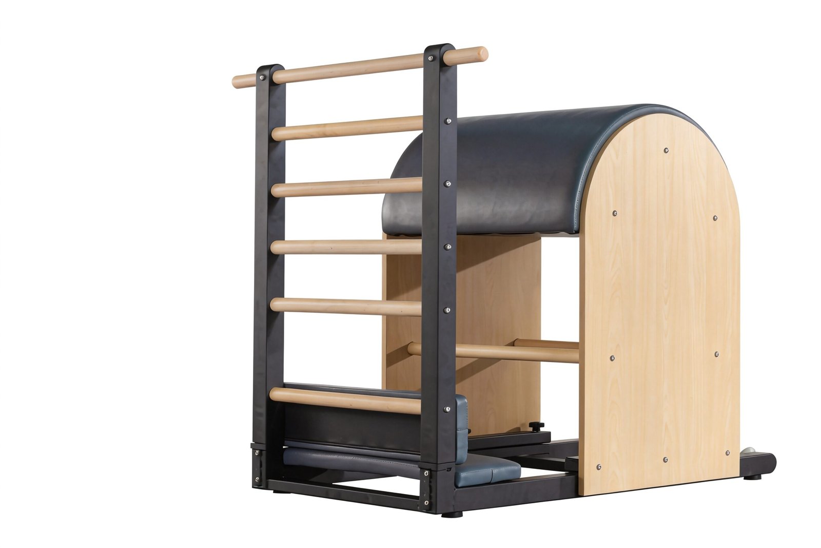 Maple wood and iron Pilates trapezoid barrel